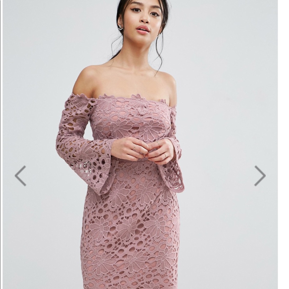 Lace dress, blush/ mauve